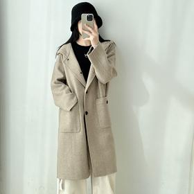 秋冬新款呢子大衣羊绒保暖显瘦百搭外套