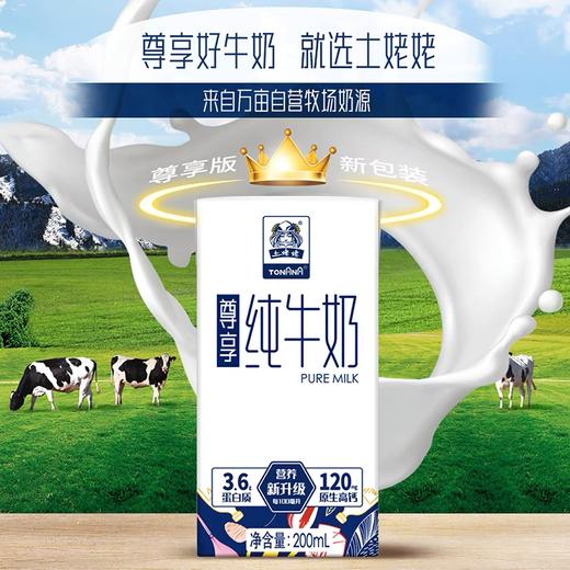【59.9元/2箱】土姥姥尊享(3.6)纯牛奶200ML 商品图1