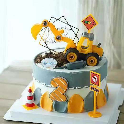 【超萌工程车2】叮当CAKE爆款儿童蛋糕-鲜果奶油蛋糕 商品图0