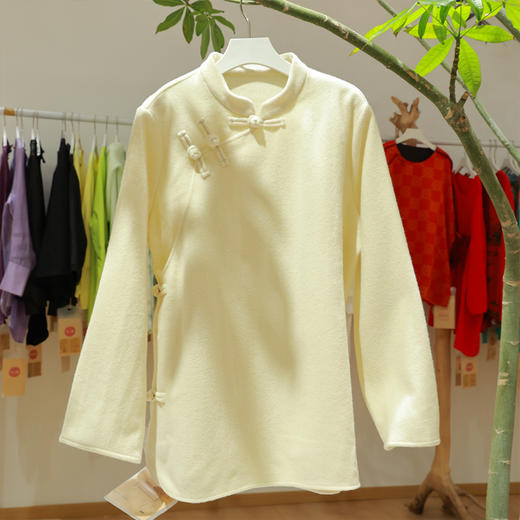 【抖音专属】新中式上衣+直筒裤（25709295+25810204-云痕） 商品图0