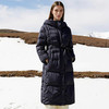 下架-EITIE爱特爱加厚保暖长款收腰连帽鹅绒显瘦冬季新款羽绒服D2511909X 商品缩略图4