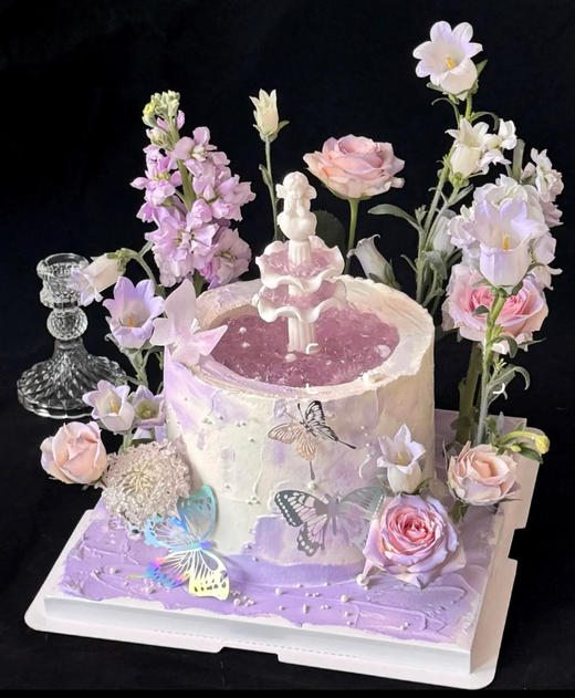 【花境蝶语】许愿池蛋糕 商品图2