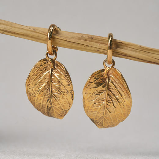 北京仓｜Goossens Paris-BALADE-金色树叶 耳钉 ［法国设计师］ 商品图1