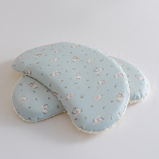 自然醒绒豆豆A类母婴级全棉月牙硅胶儿童枕学生枕芯XK 商品图0