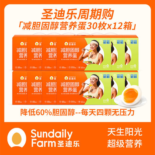 【减醇蛋30枚&12盒周期购】减胆固醇营养蛋30枚/盒电商装 商品图1