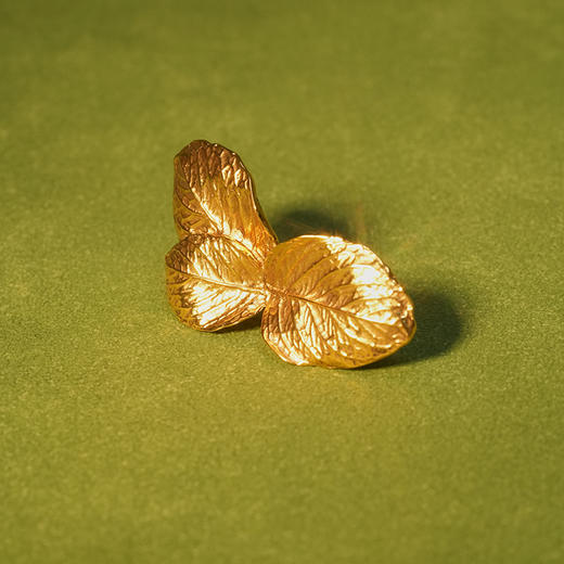 北京仓｜Goossens Paris-BAGUE 3 FEUILLES BALADE-金色树叶 戒指［法国设计师］ 商品图0