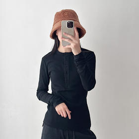 秋季新新疆棉质弹力圆领套头长袖螺纹上衣女百搭打底外穿简约T恤