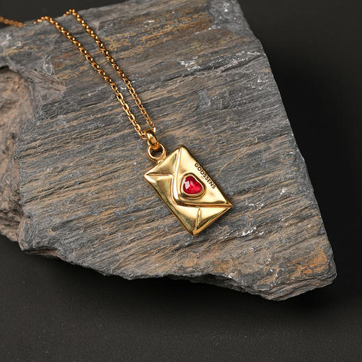 北京仓｜Goossens Paris-Talismans-金色 信封 项链［法国设计师］ 商品图0