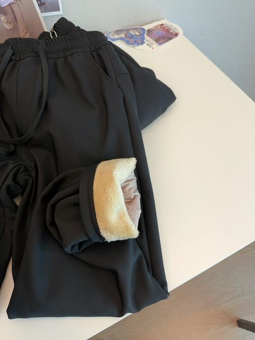 冬季光感UV锁温90白鹅绒纯色加绒保暖锥形小直筒羽绒裤棉裤情侣装 商品图3