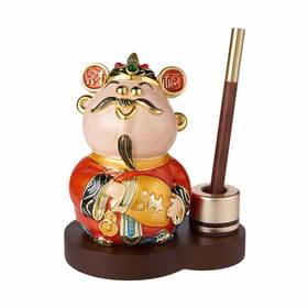 E-N-H0538 诺诗曼 小财神（笔插款） 精工珐琅