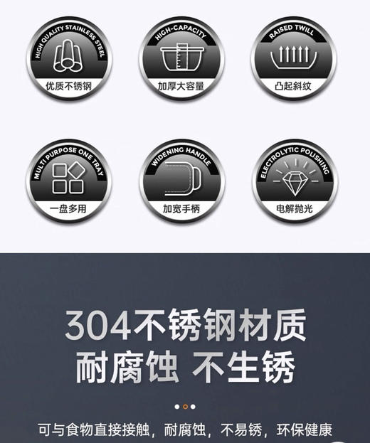 很厚！很扎实！饺子盘 厨房保鲜黑科技不锈钢保鲜盒 商品图5