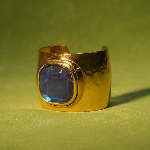 北京仓｜Goossens Paris-RENAISSANCE-宝蓝色 岩石水晶 宽手镯［法国设计师］ 商品图0