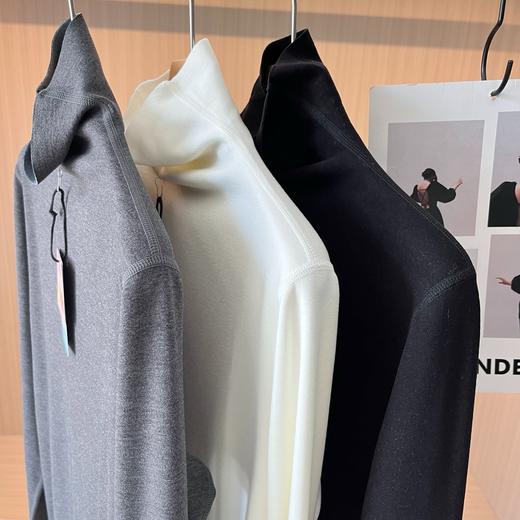 “御寒专家”三秒速热，羊毛+醋酸+德绒。碧自发热黑科技半高领打底衫 商品图2