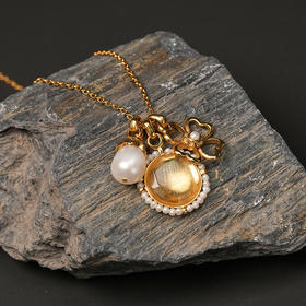 北京仓｜Goossens Paris-Talisman trio charms-护身符 天然水晶 珍珠 项链［法国设计师］