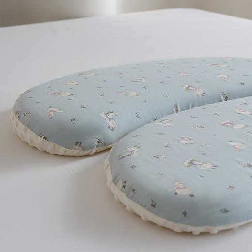 自然醒绒豆豆A类母婴级全棉月牙硅胶儿童枕学生枕芯XK 商品图2