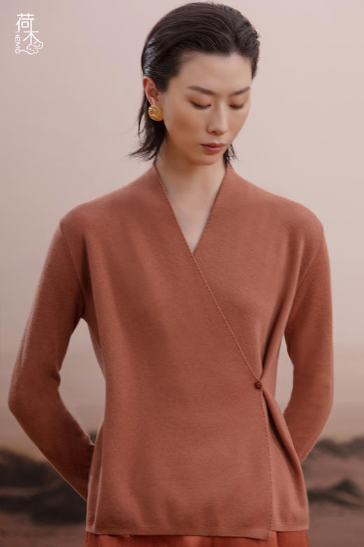 荷木HEMU丨如初·交领羊绒短衫 商品图3