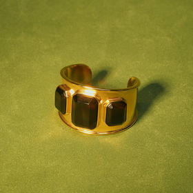 北京仓｜Goossens Paris-MANCHETTE 3 CRN- 黑玛瑙 手镯［法国设计师］