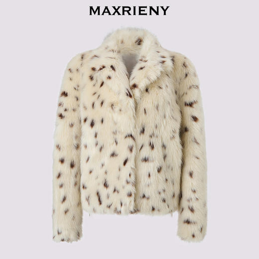 【冬日逸境-商场同款】MAXRIENY复古豹纹环保皮草外套女24冬新款(货号:MC85JA803) 商品图4