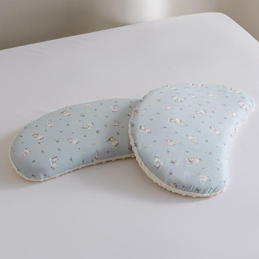 自然醒绒豆豆A类母婴级全棉月牙硅胶儿童枕学生枕芯XK 商品图11