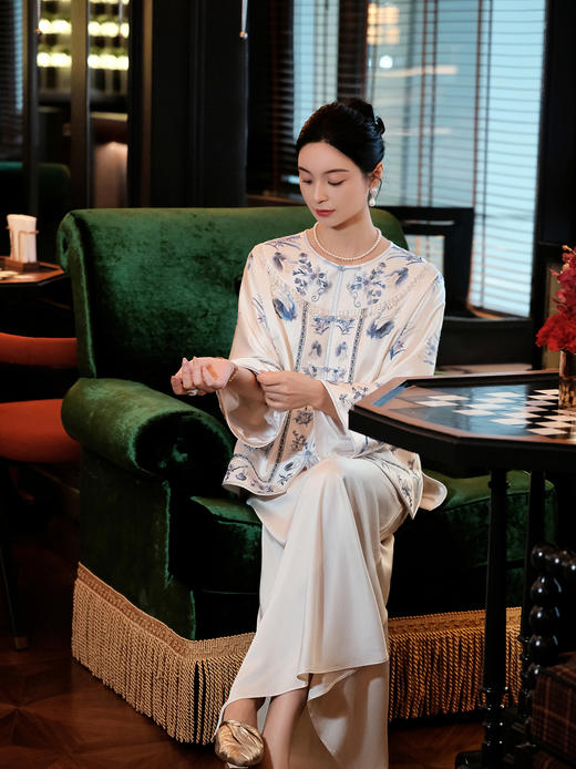 盛唐牡丹盛奢系列 |重缎真丝手绣对襟外套 商品图10