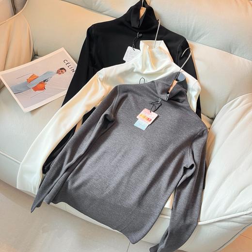 “御寒专家”三秒速热，羊毛+醋酸+德绒。碧自发热黑科技半高领打底衫 商品图0