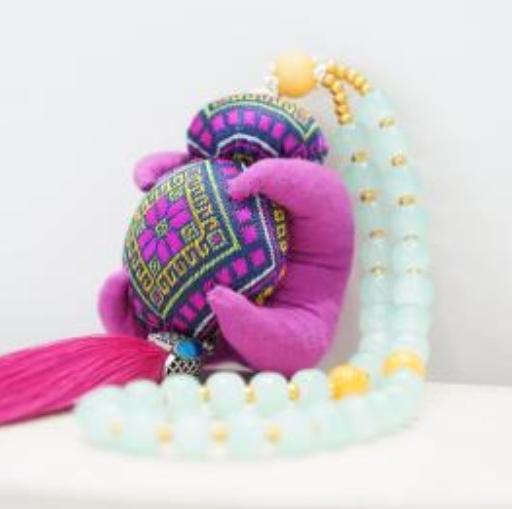 广西工美院大壮锦小绣球挂件/香包 颜色随机 商品图2