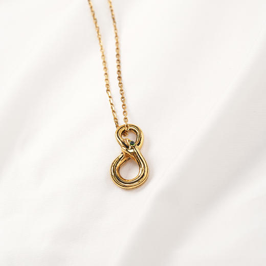 北京仓｜Goossens Paris-Talismans-金色 莫比乌斯蛇 项链［法国设计师］ 商品图0