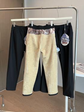 冬季光感UV锁温90白鹅绒纯色加绒保暖锥形小直筒羽绒裤棉裤情侣装