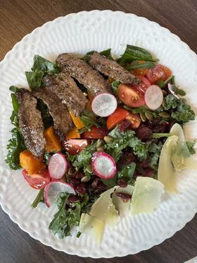烤南瓜牛排沙拉 Roasted pumpkin steak salad