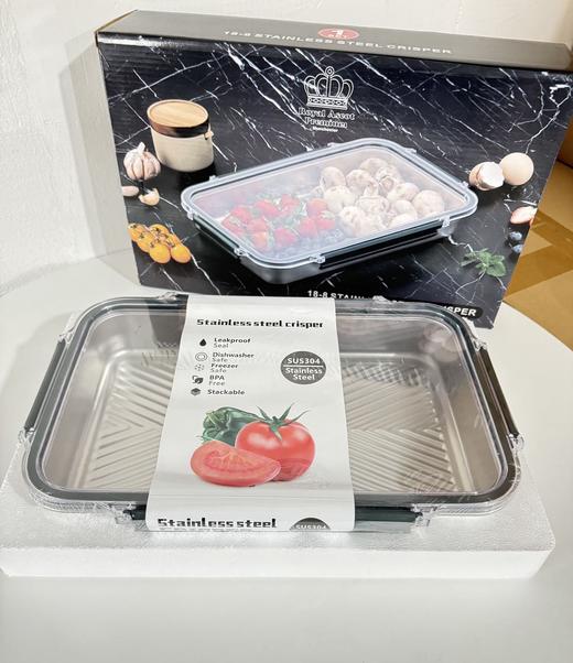 很厚！很扎实！饺子盘 厨房保鲜黑科技不锈钢保鲜盒 商品图2