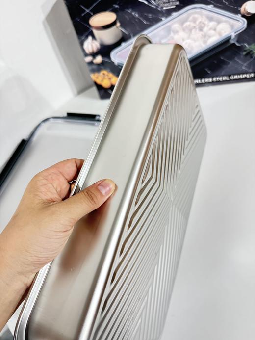 很厚！很扎实！饺子盘 厨房保鲜黑科技不锈钢保鲜盒 商品图10