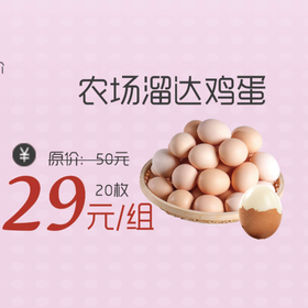【哈尔滨发货+10元】丨25年双11购物节·农场溜达鸡蛋20枚/29元丨下单后陆续排单发货