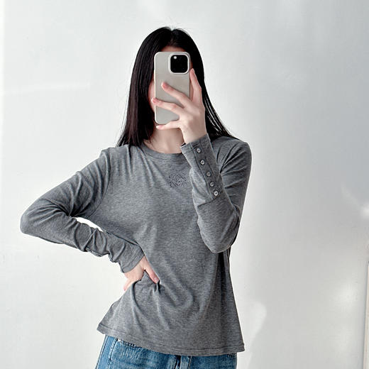 外穿长袖T恤女士修身打底衫 商品图4