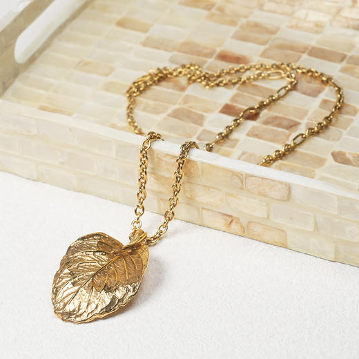 北京仓｜Goossens Paris-BALADE-金色树叶 项链［法国设计师］ 商品图0