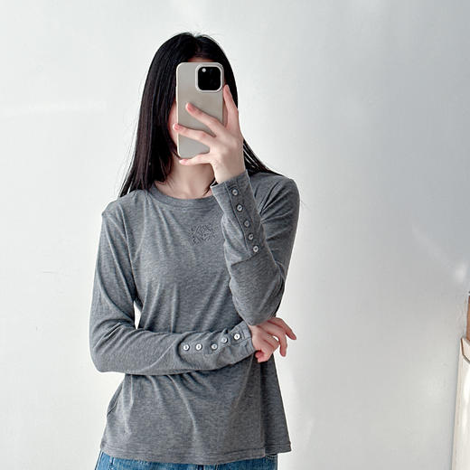 外穿长袖T恤女士修身打底衫 商品图2