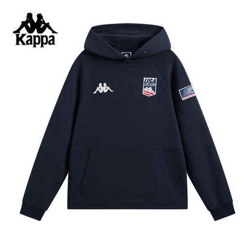 Kappa 运动卫衣2025新款连帽卫衣美式针织套头帽衫 男女款K0FY2MT40 商品图0