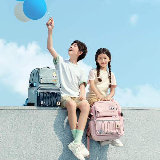 shukiku 儿童双肩包 趣看看 藕粉色 M 商品图1