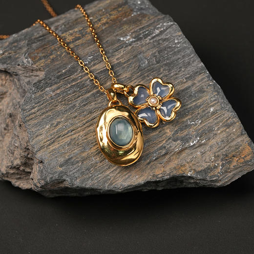 北京仓｜Goossens Paris-Talisman Trèfle-丹宁蓝 四叶草 项链［法国设计师］ 商品图5