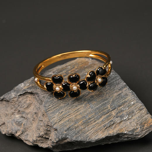 北京仓｜Goossens Paris-TREFLE-四叶草 黑色玛瑙 手镯［法国设计师］ 商品图8