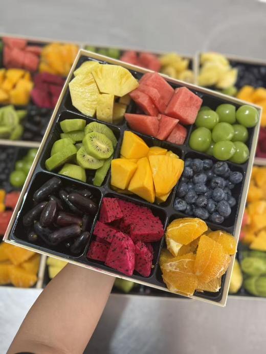 豪华九分格果盘 -精美木盒 商品图0