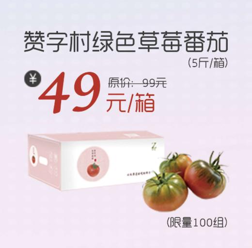 【哈尔滨发货+10元】丨25年双十一购物节·赞字村绿色草莓番茄49元/5斤丨下单后排单发货 商品图0