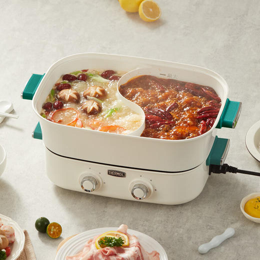 【分仓直发包邮】膳魔师（THERMOS）多功能分体鸳鸯锅EHA-4351A-G 商品图0