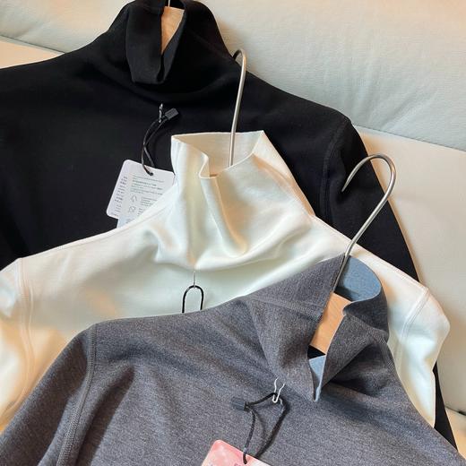 “御寒专家”三秒速热，羊毛+醋酸+德绒。碧自发热黑科技半高领打底衫 商品图7