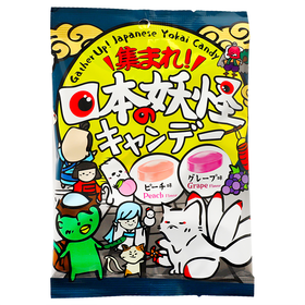 日本 妖怪合集桃子葡萄味糖果43g