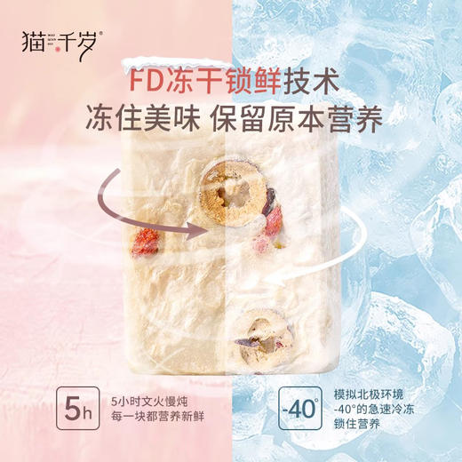 【拍1减10，拍2减30】猫千岁冻干银耳羹免煮冲泡即食早餐速食汤15g12包 商品图2