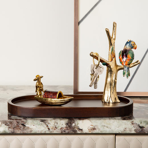 E-LB-S15215J  罗比罗丹  鹦鹉收纳盘摆件 商品图2