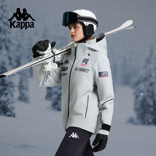 Kappa 2025年冬季滑雪服 防水连帽外套男女款K0FY2HH40 商品图2
