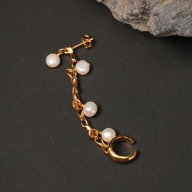 北京仓｜Goossens Paris-RIVIERA-淡水珍珠 耳廓夹［法国设计师］