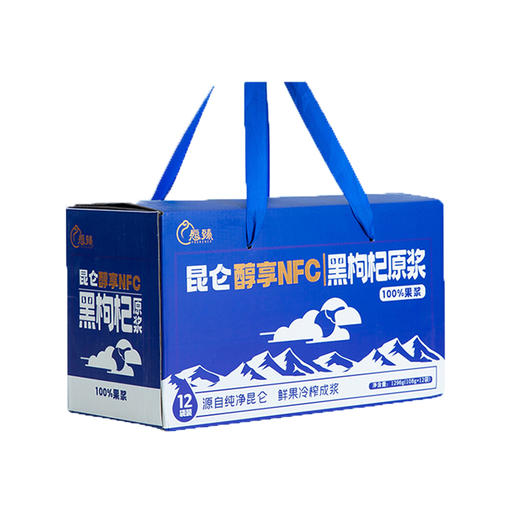 愿臻醇享NFC黑枸杞原浆 108g*12袋*1盒 昆仑原生 商品图0