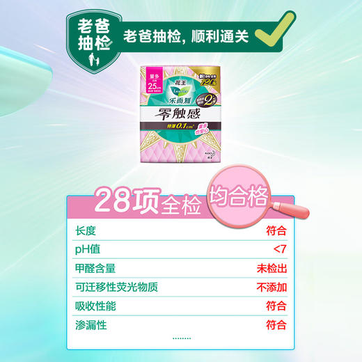 花王乐而雅零触感特薄日用护翼型卫生巾25cm8片 商品图1